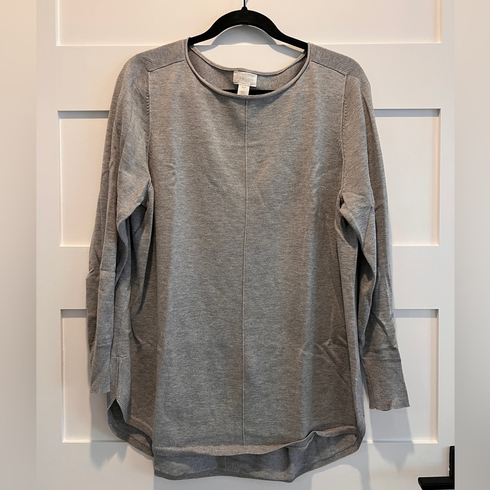 Caslon - light grey long sleeve sweater. Size Large (petite).